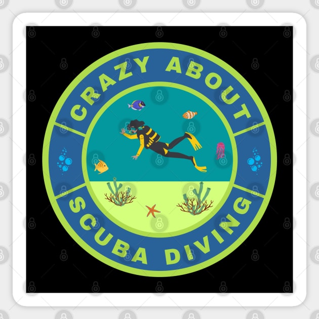 Crazy about Scuba Diving Sticker by InspiredCreative